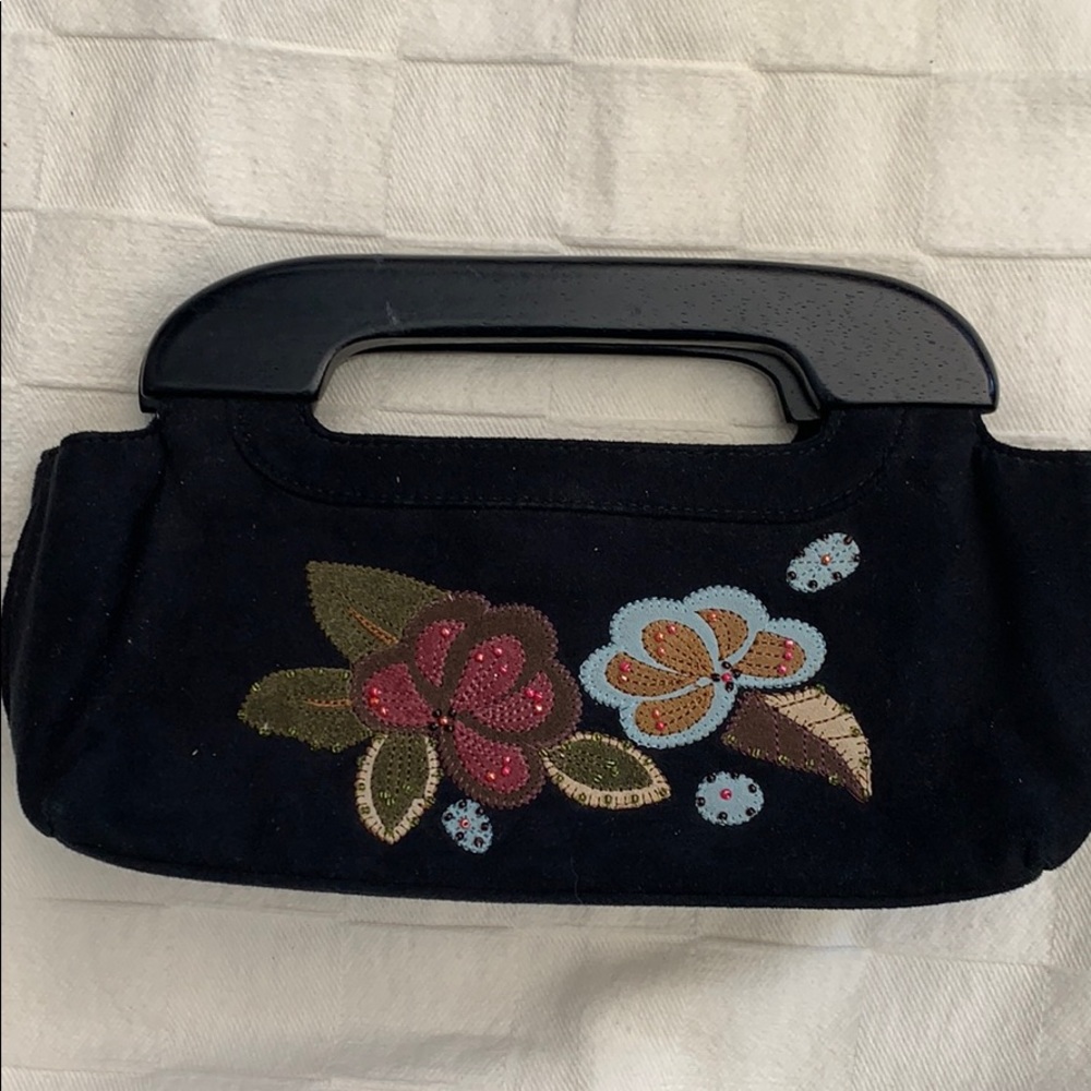 Suede clutch purse by Fossil